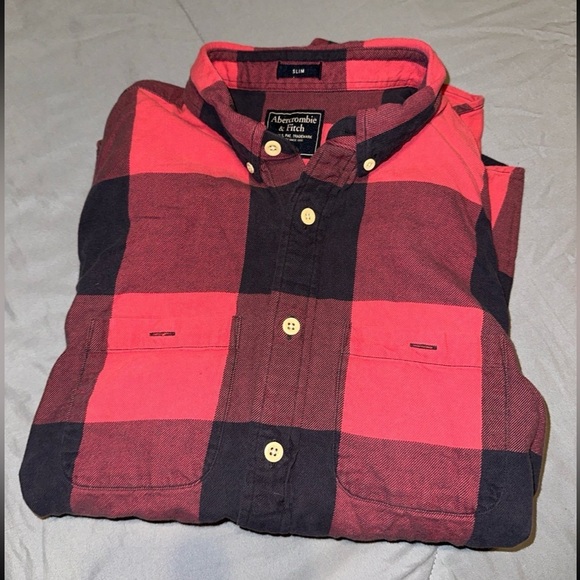 Abercrombie And Fitch Plaid Button Front Long Sleeve - Picture 2 of 3